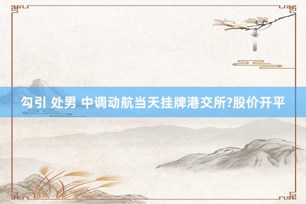 勾引 处男 中调动航当天挂牌港交所?股价开平